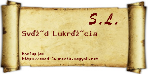 Svéd Lukrécia névjegykártya